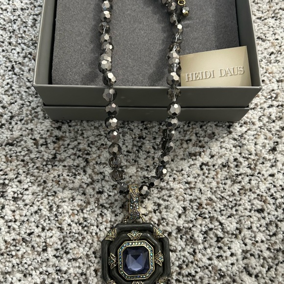 Heidi Daus Blue and Gold Statement Necklace - Picture 3 of 5